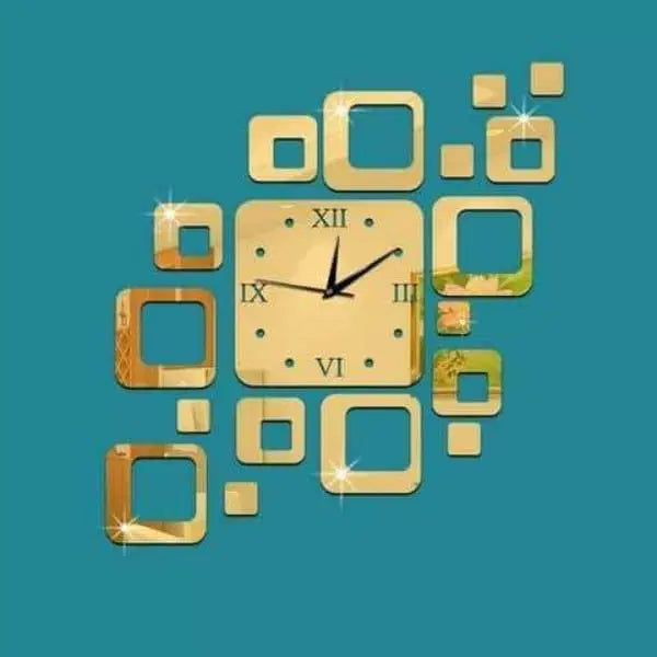 Squared Trendy Acrylic Analogue Wall Clock