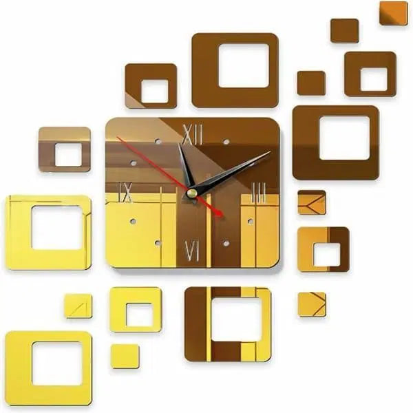 Squared Trendy Acrylic Analogue Wall Clock