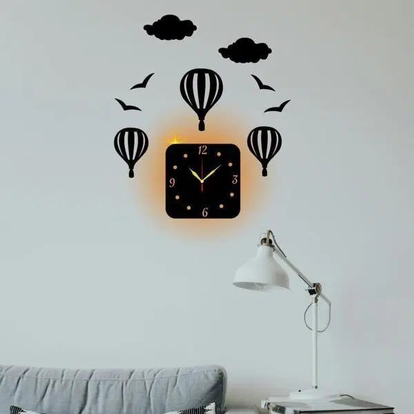 Hot Air Balloon Analogue Wall Clock