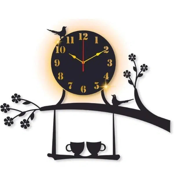 Bird Tree Design Analogue Wall Clock