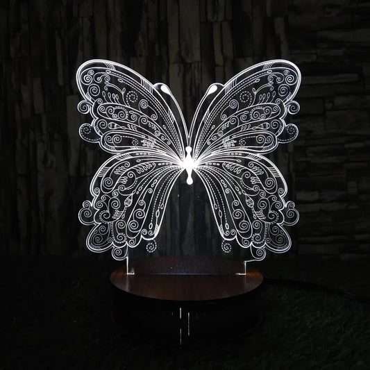 3D Illusion Butterfly Table Lamp