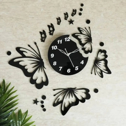 Butterflies Design Analogue Wall Clock