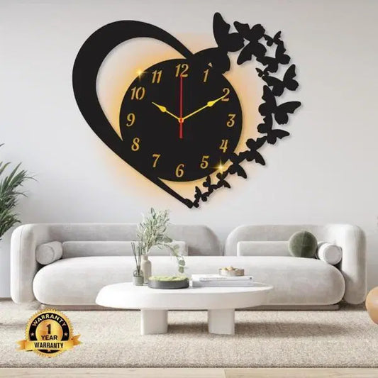 Bird & Heart Design Analogue Wall Clock