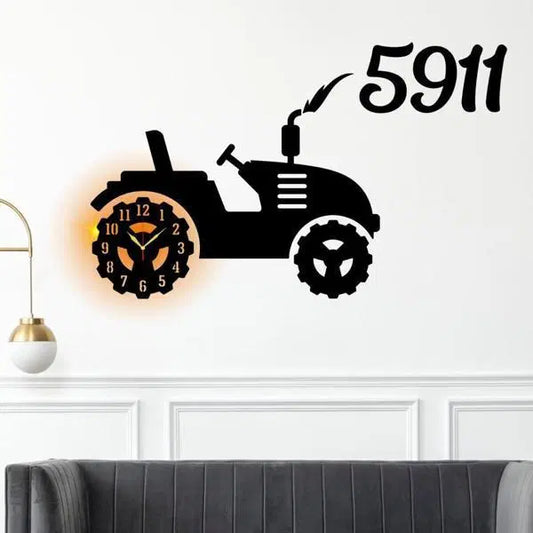 Car Design Backlight Analogue Wall Clock